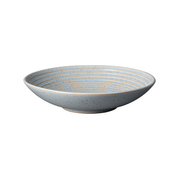 DENBY STUDIO BLUE PEBBLE MEDIUM RIDGED BOWL Denby